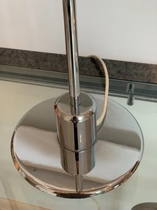 lot 65A image: Pair of French Made Silver Tone Vintage Table Lamps