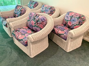 lot 92 image: Wicker by Henry Link - Set of Five Chairs