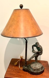 lot 97 image: Baseball Figurine Table Lamp