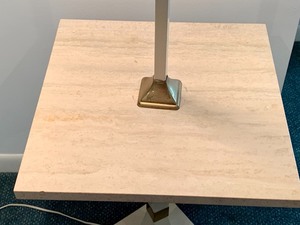 lot 104 image: Vintage Marble Table Floor Lamp