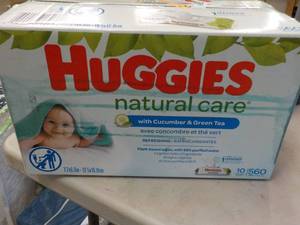 lot 180 image: Huggies Box of 560 Wipes...