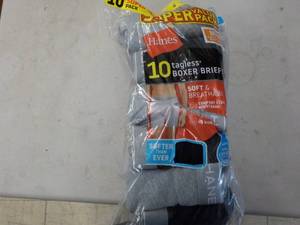 lot 227 image: Hanes 10 pack size M Boxer Briefs...