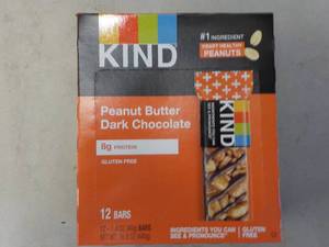 lot 336 image: Box of 12 KIND Peanut Butter Dark C...