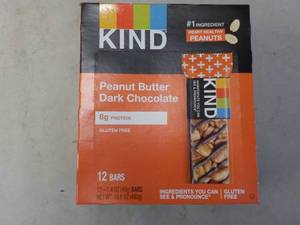 lot 338 image: Box of 12 KIND Peanut Butter Dark C...