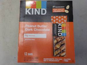 lot 339 image: Box of 12 KIND Peanut Butter Dark C...
