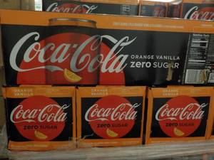 lot 344 image: 4 - 12 packs Coca Cola Orange Vanil...