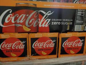 lot 347 image: 4 - 12 packs Coca Cola Orange Vanil...