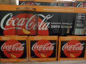 lot 348 image: 4 - 12 packs Coca Cola Orange Vanil...
