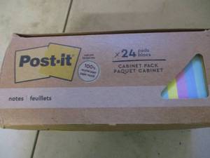 lot 35 image: 24 Pkgs. of Colored Post It Notes ...