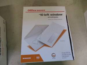 lot 40 image: Office Depot #10 Left Window Envelo...