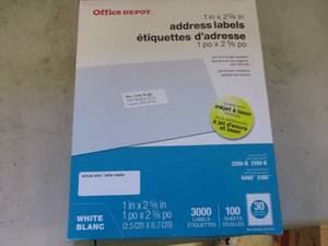 lot 42 image: Office Depot Address Labels- 3000 c...