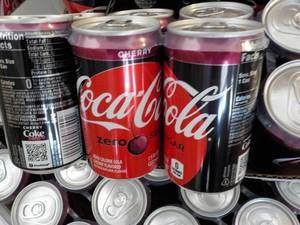 lot 380 image: 2 - 24 packs Coca Cola Cherry Zero ...