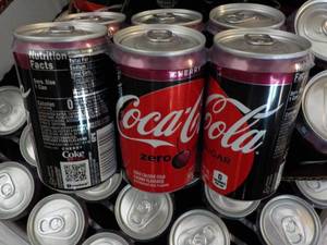 lot 381 image: 2 - 24 packs Coca Cola Cherry Zero ...