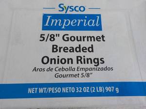 lot 431 image: 32 oz Box Frozen Imperial Onion Rin...