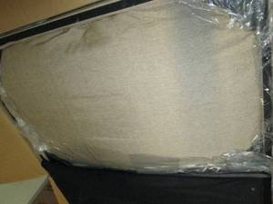 lot 6 image: tan ottoman open box ...