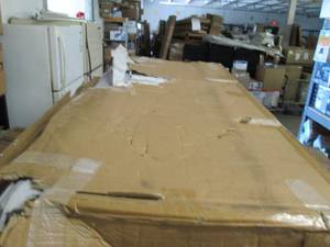 lot 20 image: wood porch swing needs work open bo...