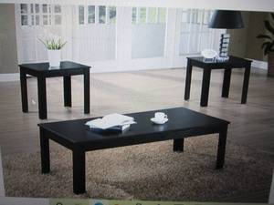 lot 21 image: 3pc table set needs repair open box...