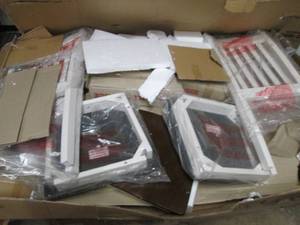lot 46 image: 2 toned 5 piece dining set open box...