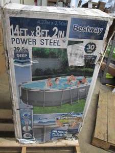 lot 51 image: bestway 14 foot x 8 ft 2 inch power...