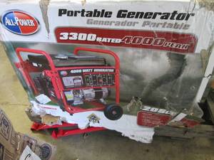 lot 103 image: portable all power generrator turns...