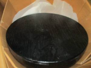 lot 167 image: round black coffee table open box ...