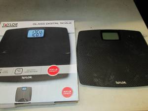 lot 179 image: taylor glass digital scale open box...
