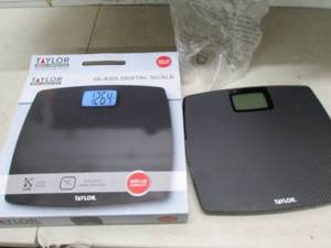lot 181 image: taylor glass digital scale open box...