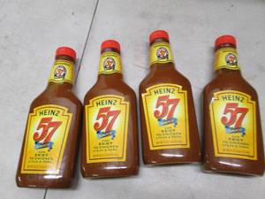 lot 189 image: 4 bottles of heinz 57 sauce 20 oz b...