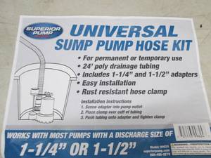lot 191 image: case of universal sump pump hose ki...