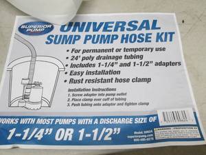 lot 193 image: case of universal sump pump hose ki...