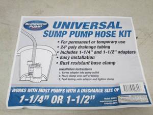 lot 195 image: case of universal sump pump hose ki...