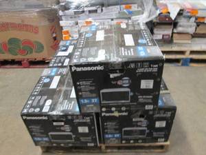 lot 196 image: pallet of microwaves that need work...