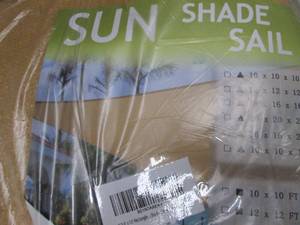 lot 207 image: sunshade sail 8 foot x 12 foot ...