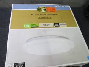 lot 2 image: Hampton Bay 16 in. Bright White Rou...