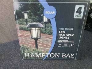 lot 27 image: Hampton Bay Solar Black LED Outdoor...