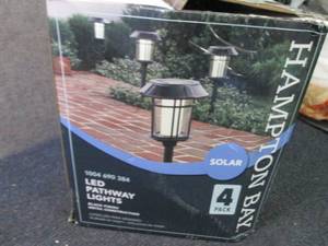 lot 28 image: Hampton Bay Solar Black LED Outdoor...