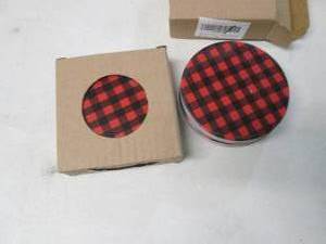 lot 370 image: 2 Sets of 4 Buffalo Check Coasters...