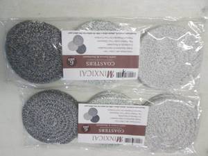 lot 390 image: 2- 6pks Cotton Handmade Coasters...