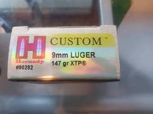 Hornady 9MM Lugar Custom 147 gr XTP