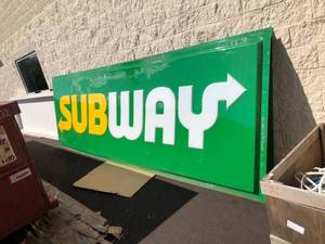 1-Pan Faced Embossed Logo Subway Sign