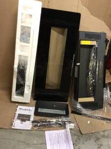 lot 13 image: Muskoka 42 Curved Front Wall Mount Electric Fireplace-Black Glass Customer Returns See Pictures