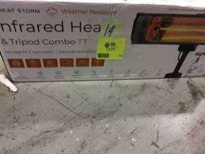 lot 14 image: Heat Storm Infrared Tradesman Tripod 1500W Heater, Outdoor, Black, HS-1500-TT Customer Returns See Pictures