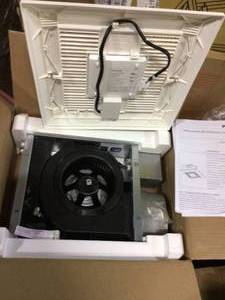 lot 21 image: Panasonic WhisperValue DC Series 5080100 CFM CeilingWall Exhaust Fan LED Light Condensation Sensor with Low Profile Housing Customer Returns See Pictures