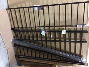 lot 29 image: Aria Railing 36 in. x 6 ft. Black Powder Coated Aluminum Preassembled Deck Railing Customer Returns See Pictures