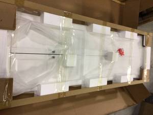 lot 34 image: Naples 24 in. W x 17 in. D x 74 in. H Bathroom Linen Cabinet in White Customer Returns See Pictures