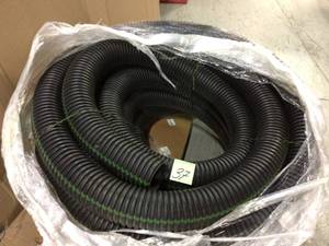 lot 37 image: Advanced Drainage Systems 4 in. x 50 ft. Corrugated Pipes Drain Pipe Perforated Customer Returns See Pictures