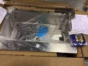 lot 44 image: Elkay Crosstown Stainless Steel 33 in. Single Bowl Dual Mount Kitchen Sink Kit with Faucet Customer Returns See Pictures