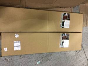 lot 50 image: Ply Gem 15 in. x 47 in. Polypropylene 4-Board Closed Board and Batten Shutters Pair in Vineyard Red Customer Returns See Pictures