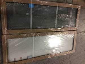 lot 51 image: Model 8800 48 in. x 76 in. Frameless Sliding Shower Door in Brushed Nickel with Circular Thru-Glass Door Pull Customer Returns See Pictures
