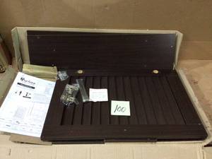 lot 100 image: Indo Espresso Wide Wall Cabinet Customer Returns See Pictures